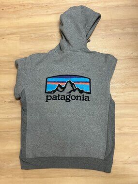 Patagonia unisex mens S womens M grey gray hoodie P-6 Uprisal